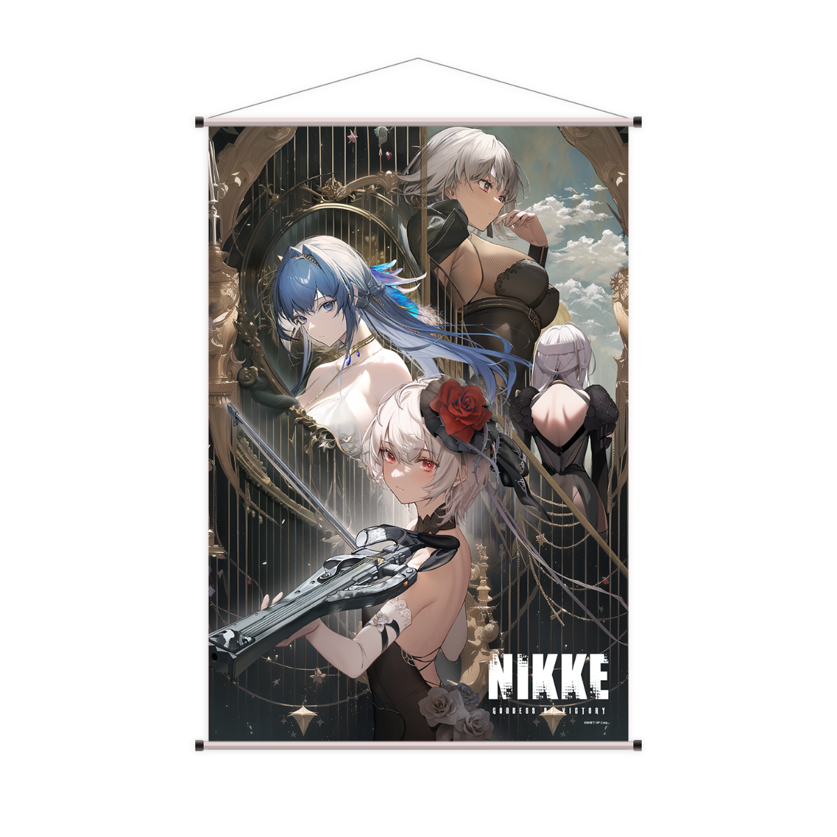 (Vorbestellung) NIKKE: Goddess of Victory - Sugar, Helm, Julia & Modernia - Wallscroll